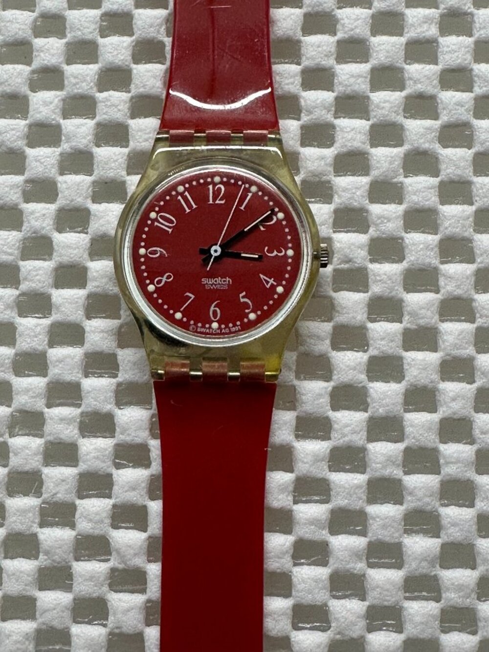 Swatch Watch Lady Rote-Lei LK128 Vintage 1991